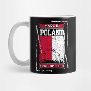 Poland Flag Born Distressed Novelty Gift Mug